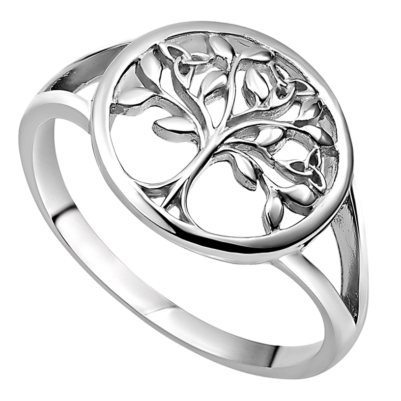 Round Open Circle Celtic Family Wishing Tree Of Life Ring For Women For Teen 925 Sterling Silver