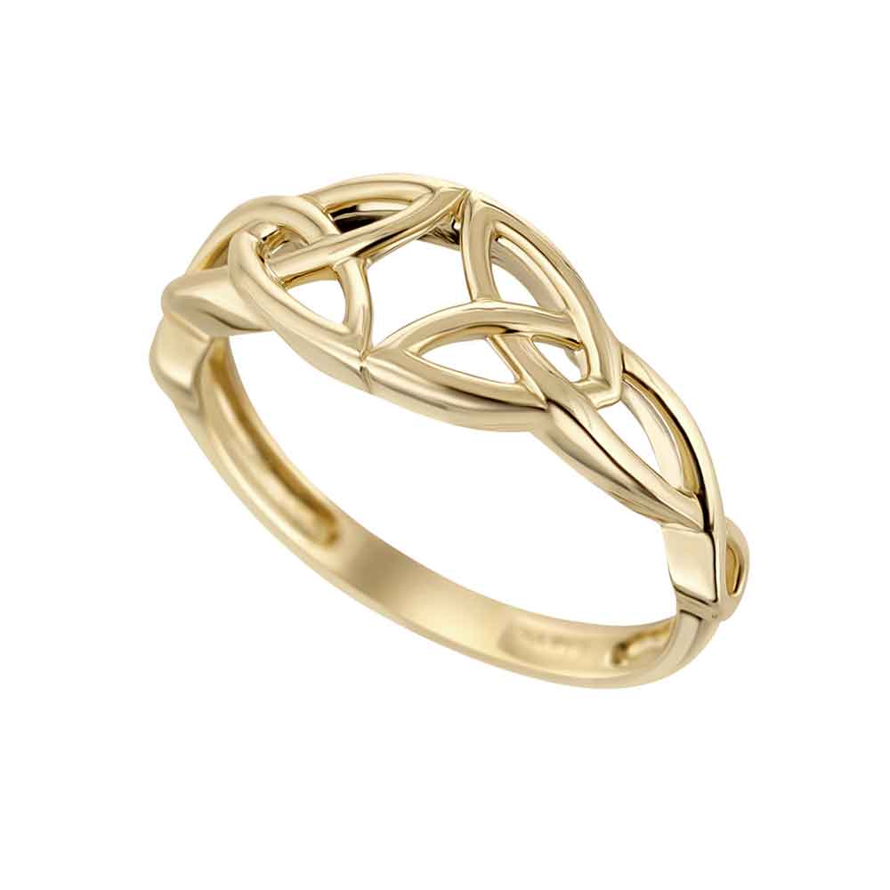 Product image for Irish Ring | 10k Gold Dual Celtic Trinity Knot Ring