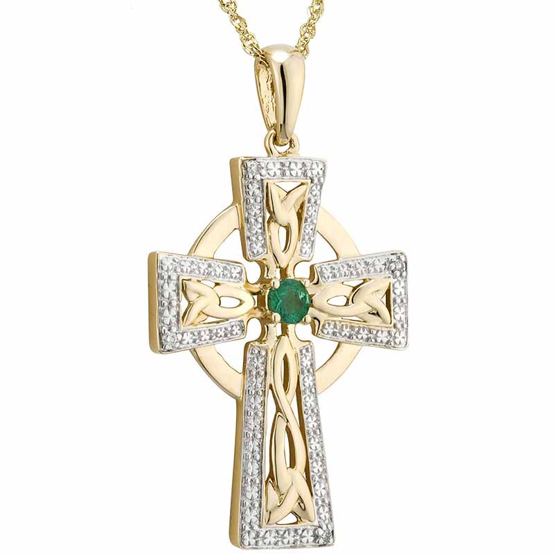Gold celtic clearance cross and chain