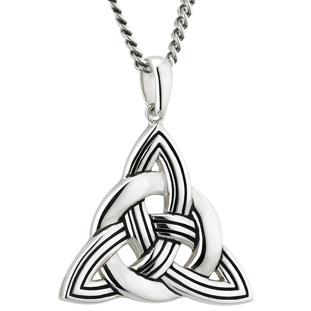 Sterling Silver Celtic Square Cross Necklace | The Catholic Company®