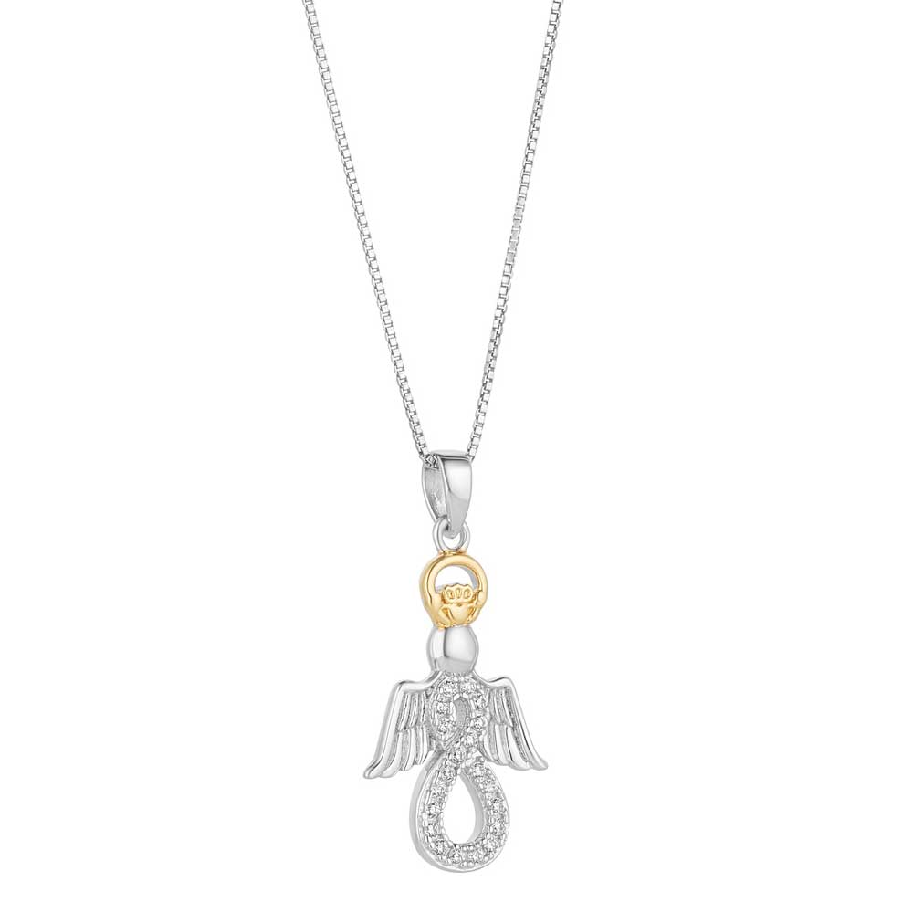 Infinity angel necklace discount