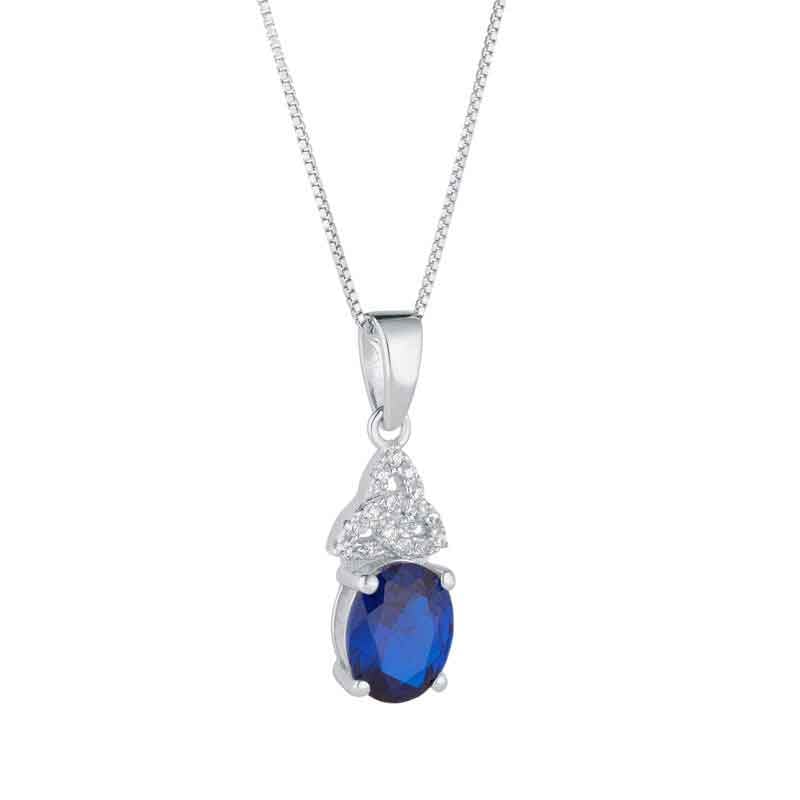 Product image for Irish Necklace | Celtic Trinity Knot Crystal Birthstone Pendant