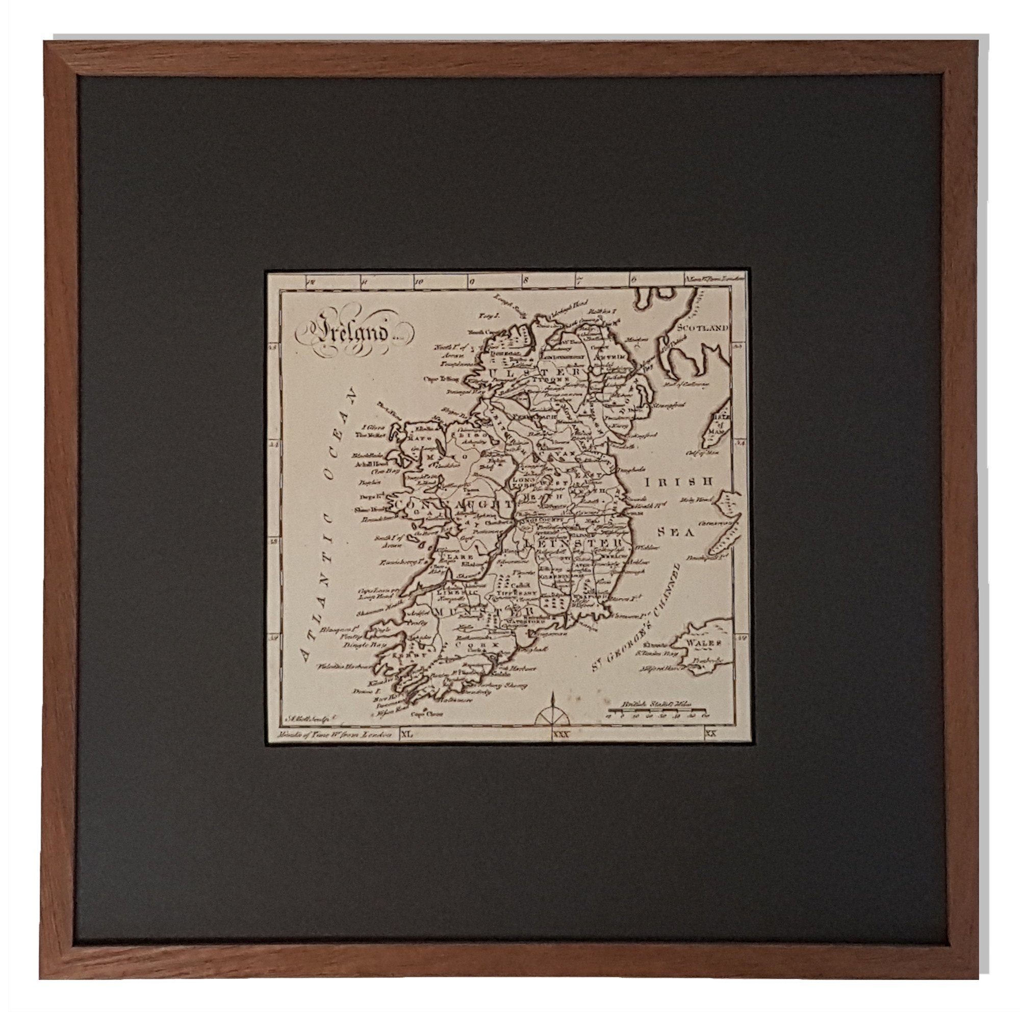 Product image for Framed Map of Ireland Art Print