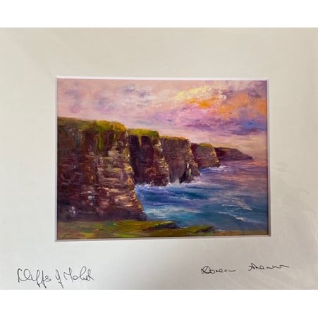 Product image for Irish Art | Cliffs of Moher at Sunset Print by Doreen Drennan