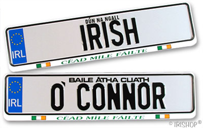 Product image for Personalized Irish License Plates