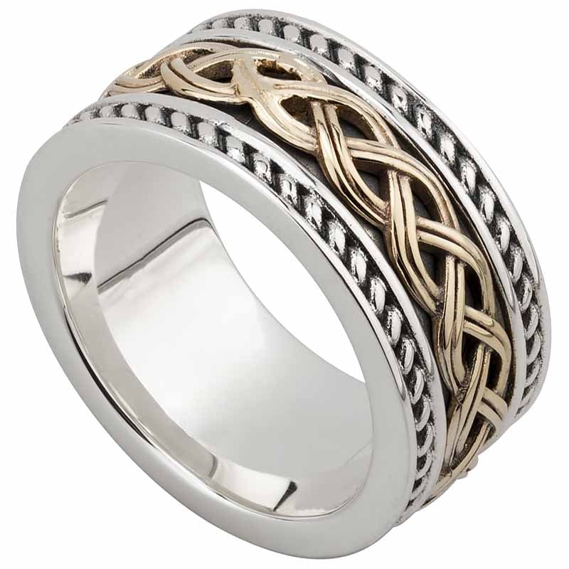 silver and gold band