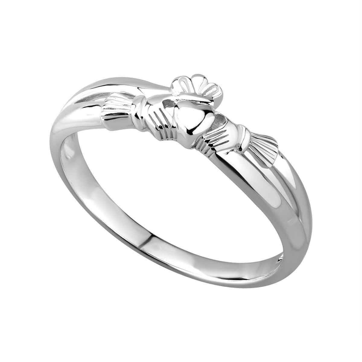 Product image for Claddagh Ring - Ladies Sterling Silver Claddagh Kiss