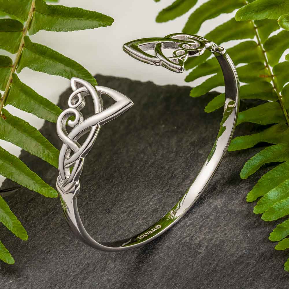 Product image for Celtic Bangle - Sterling Silver Celtic Knot Bangle