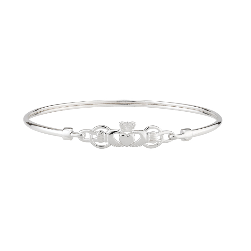 Product image for Claddagh Bangle - Sterling Silver Classic Claddagh Bangle