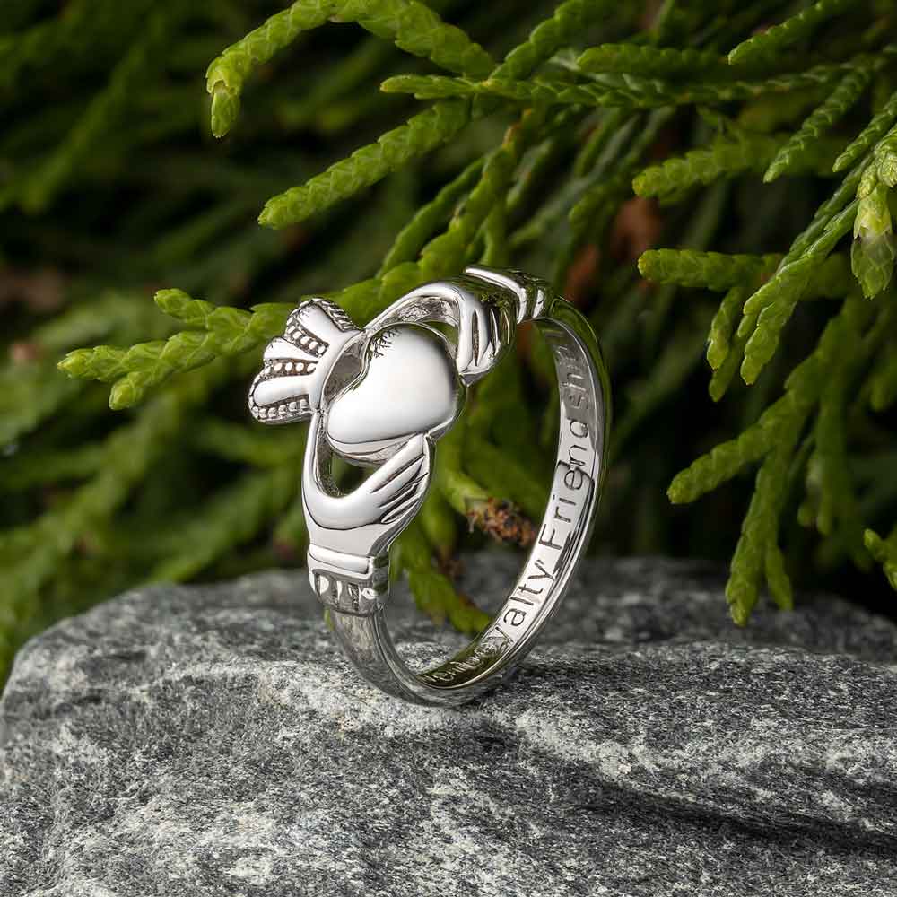 Product image for Claddagh Ring - Ladies Sterling Silver 'Love, Loyalty, Friendship' Claddagh Comfort