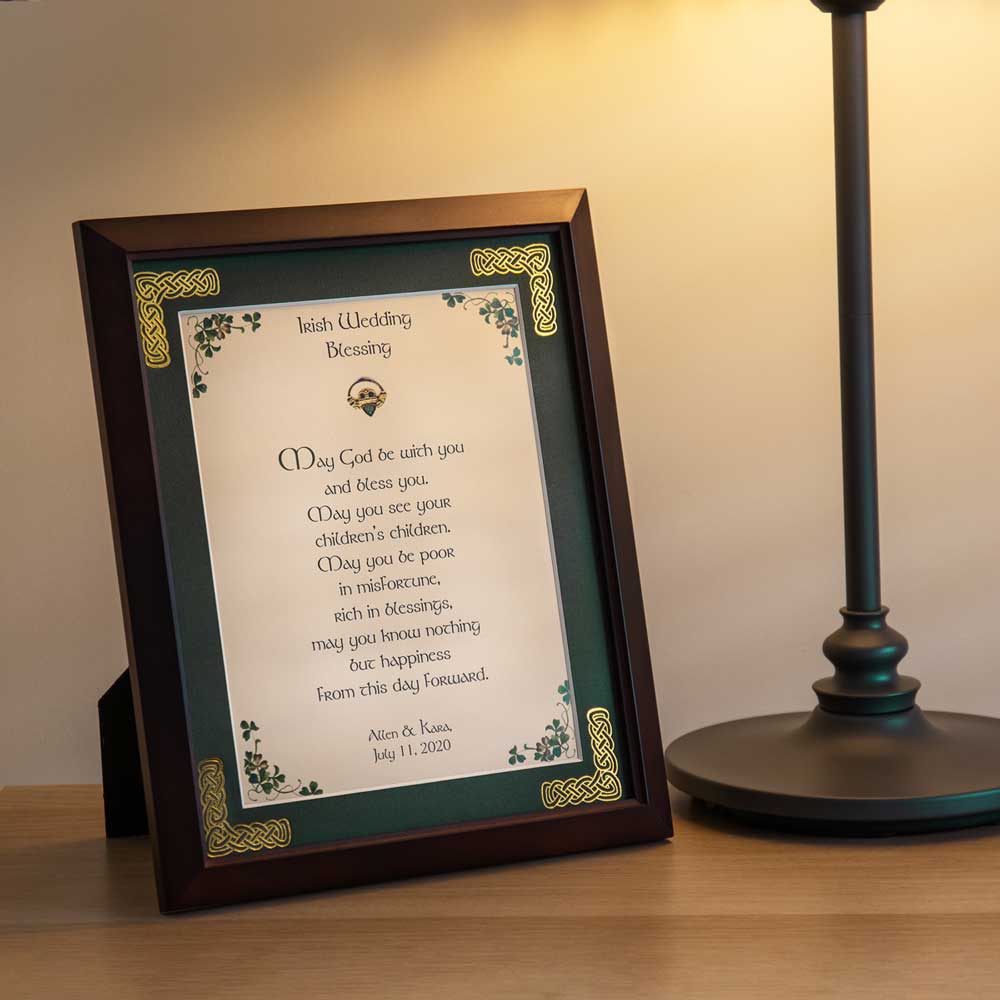 Product image for Personalized Irish Wedding Blessing Framed Print