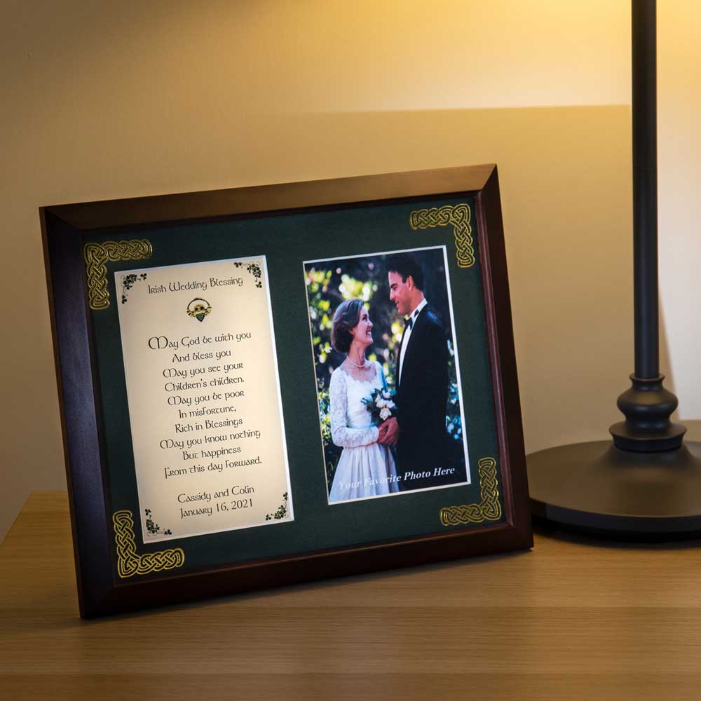 Product image for Personalized Irish Wedding Blessing Photo Verse Framed Print