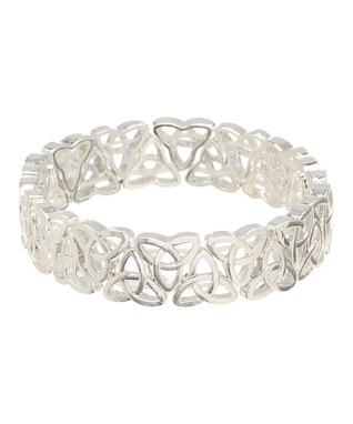 Product image for Irish Celtic Trinity Knot Stretch Bracelet - Narrow