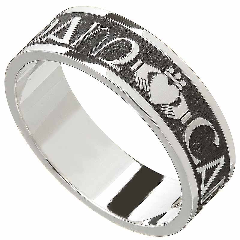 Product image for Irish Rings - Men's Sterling Silver Mo Anam Cara Ring 'My Soul Mate' Ring