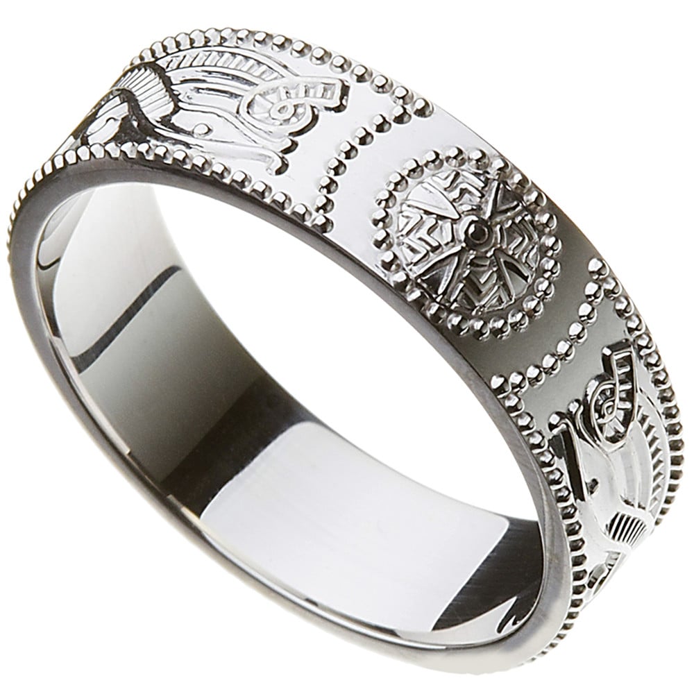 Product image for SALE - Celtic Ring - Men's Celtic Warrior Shield Wedding Ring