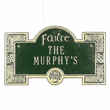 Personalized Failte Welcome Plaque - 2 Lines