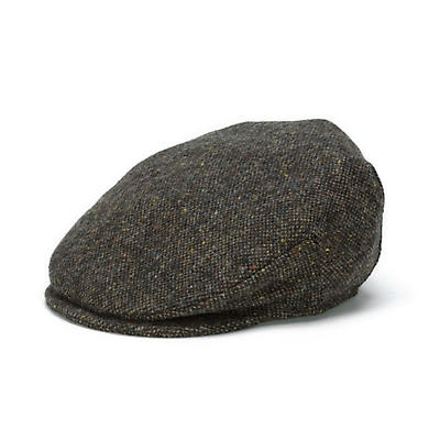 SALE | Vintage Irish Donegal Tweed Cap Brown Salt and Pepper