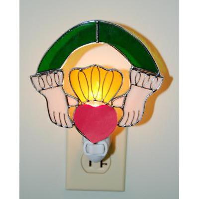 Stained Glass Claddagh Nightlight
