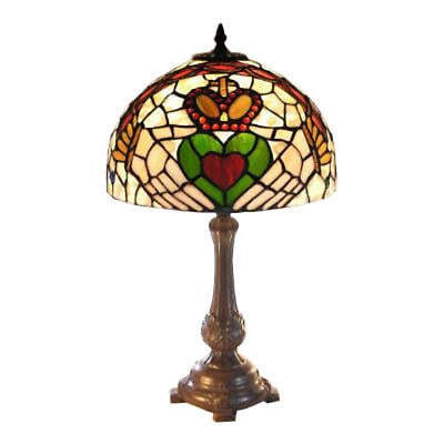 Stained Glass Claddagh Lamp