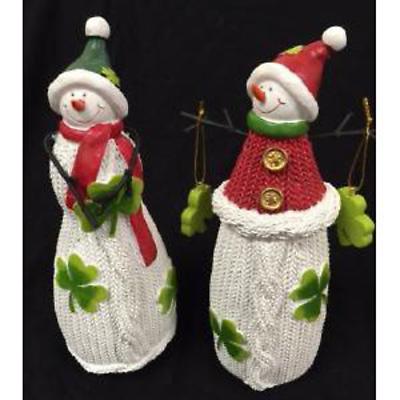Irish Christmas - Irish Himself and Herself Snowman Set of 2