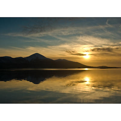 Croagh Patrick at sunset Photographic Print