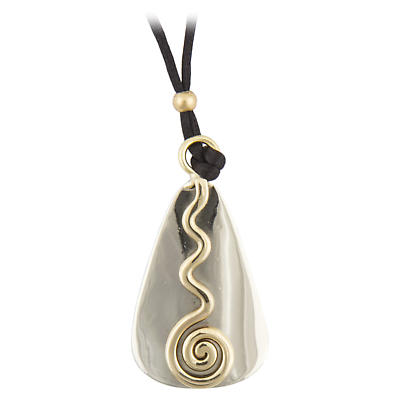 Product Image for Grange Irish Jewelry - Silver Two Tone Celtic Spiral Triangle Pendant