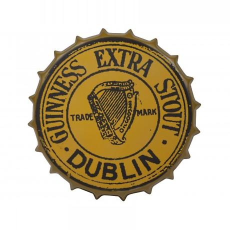Guinness Gold Vintage Metal Bottle Cap Sign