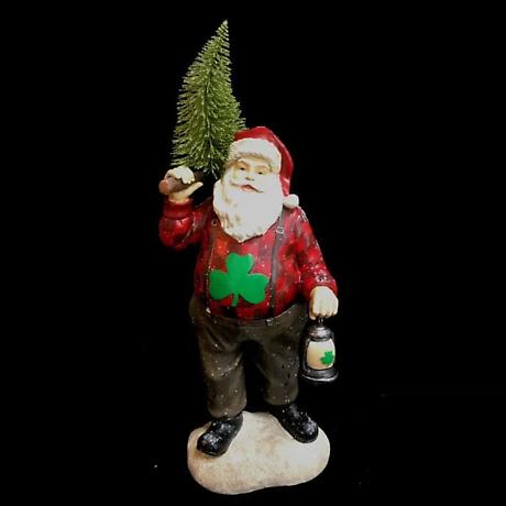 Irish Christmas - Irish Lumberjack Santa Figurine