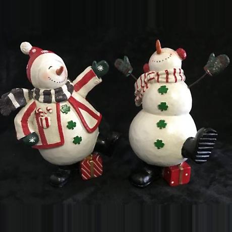 Irish Christmas - Irish Dancing Snowmen Figurines