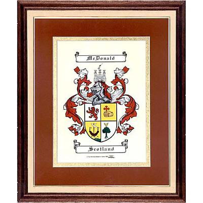 Personalized Irish Coat of Arms Scroll - Framed