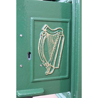 Alternate Image 1 for Irish Cast Iron Mail Box Green with Gold Harp