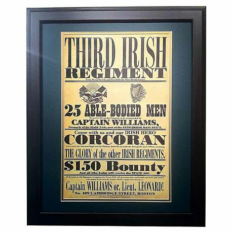 Third Irish Regiment - Matted and Framed Print