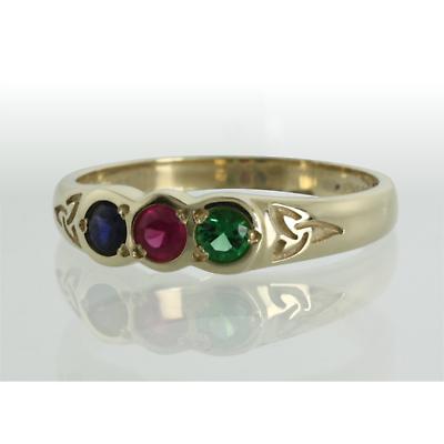 Product Image for Family Birthstone Trinity Knot Ring - 3 Stones