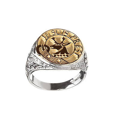 Product Image for Celtic Ring - Coat of Arms Sterling Sterling Silver and 10k Gold Ladies Solid Scottish Clan Ring