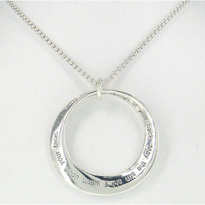 Irish Necklace - Irish Blessing Mobius Necklace
