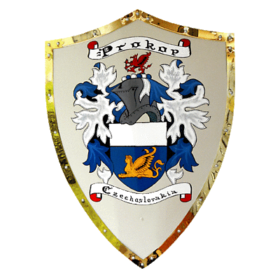 Alternate Image 3 for Personalized Irish Coat of Arms Duke Battle Shield with Full Mantle