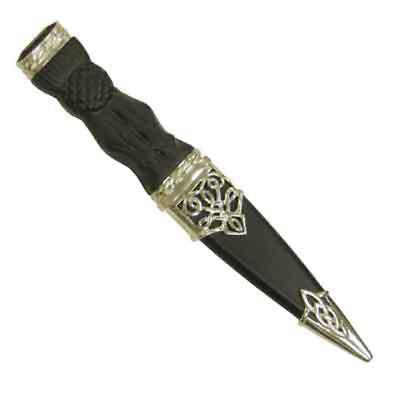 Silver Celtic Knot Dagger with Stone