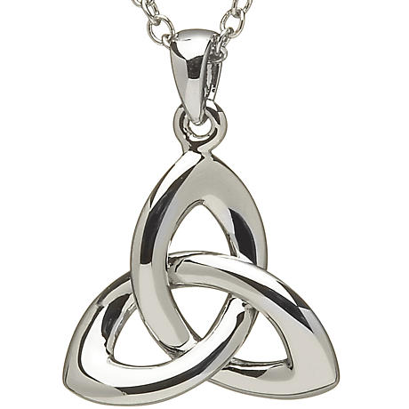 Trinity Knot Pendant - Sterling Silver Celtic Trinity Knot Pendant with Chain