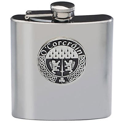 Personalized Irish Coat of Arms Flask