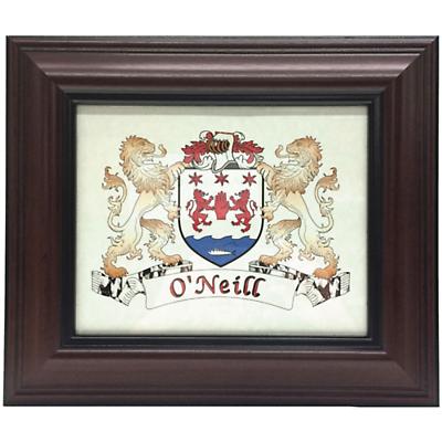Personalized Irish Coat of Arms Framed Print - Mahogany Frame