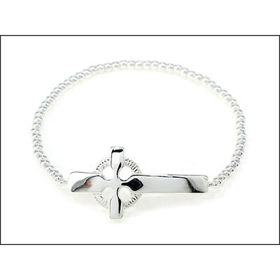 Irish Bracelet - Celtic Cross Beaded Stretch Bracelet