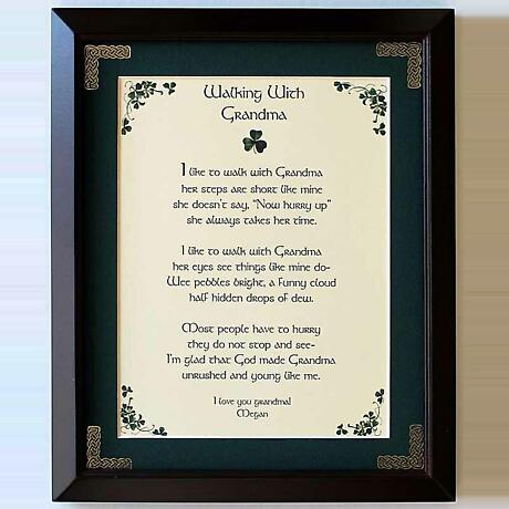 Personalized Walking with Grandma Framed Print