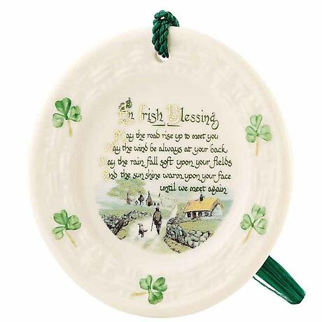 Irish Christmas - Belleek Irish Blessing Ornament