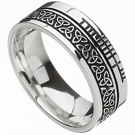 Product Image for SALE | Celtic Ring - Comfort Fit 'Faith' Trinity Knot Irish Wedding Band