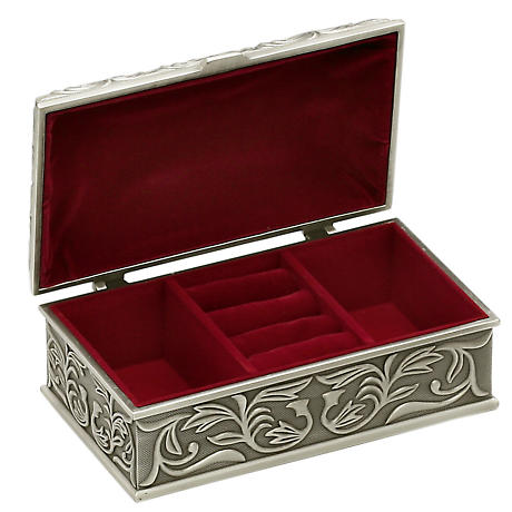 Alternate Image 1 for Irish Pewter Claddagh Jewelry Box Large