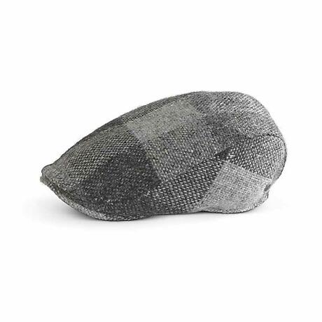 Irish Hat | Grey Check Donegal Tweed Cap