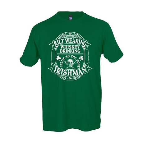 Irish T-Shirt | Kilt Wearing Whiskey Drinking Irishman Tee