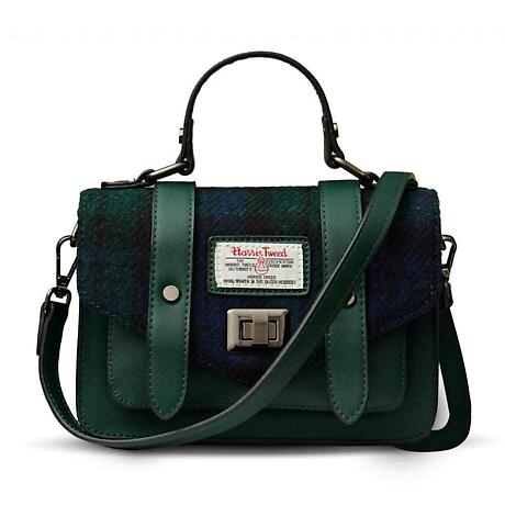 Alternate Image 4 for Celtic Tweed Handbag | Blackwatch Tartan Harris Tweed Mini Satchel