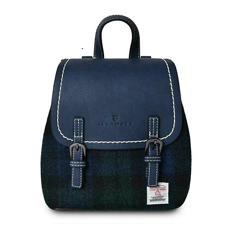 Product Image for Celtic Tweed Bag | Blackwatch Tartan Harris Tweed Backpack