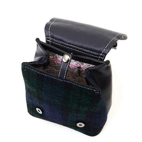 Alternate Image 5 for Celtic Tweed Bag | Blackwatch Tartan Harris Tweed Backpack
